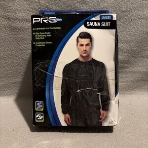 Unisex Pro Strength Black Lightweight Sauna Suit, Size L/XL open box
